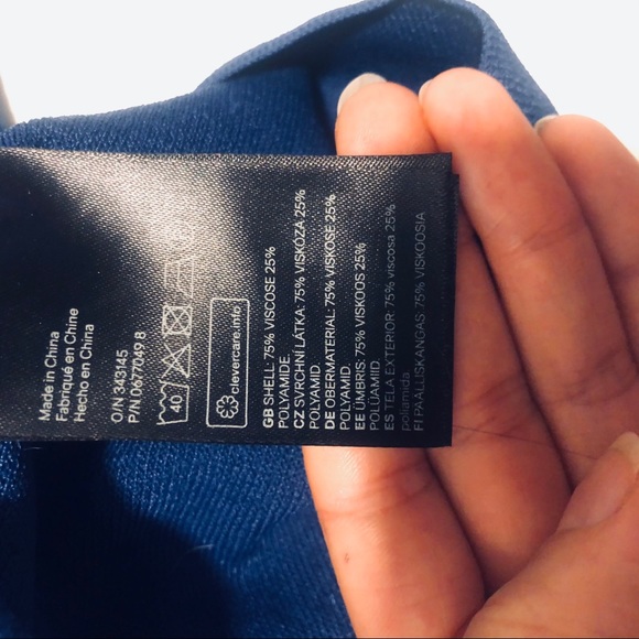 H&M | Blue High Neck Long Sleeve Shirt - Picture 10 of 10